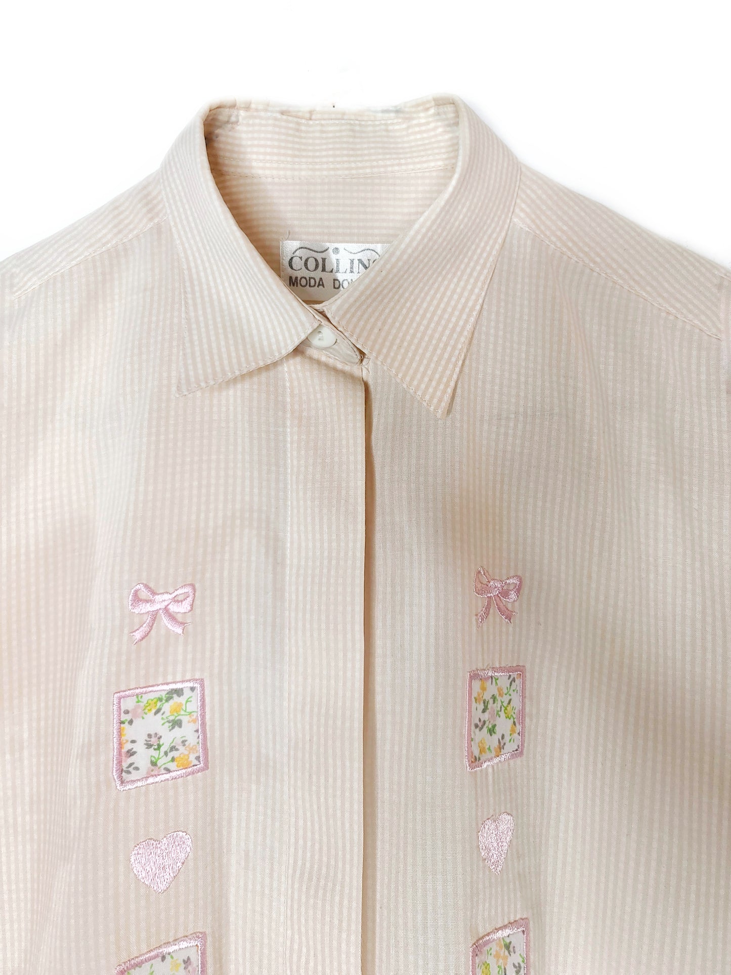 Chemise vintage pastel brodé - zimfriperie