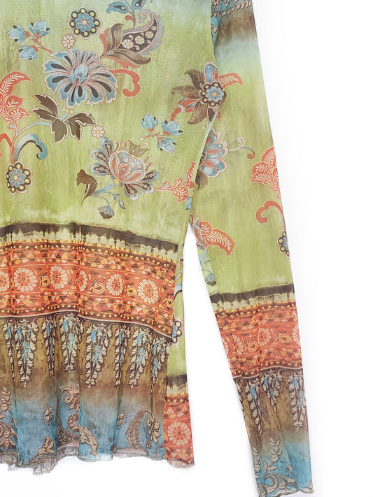 Mesh top imprimé y2k bohem - zimfriperie