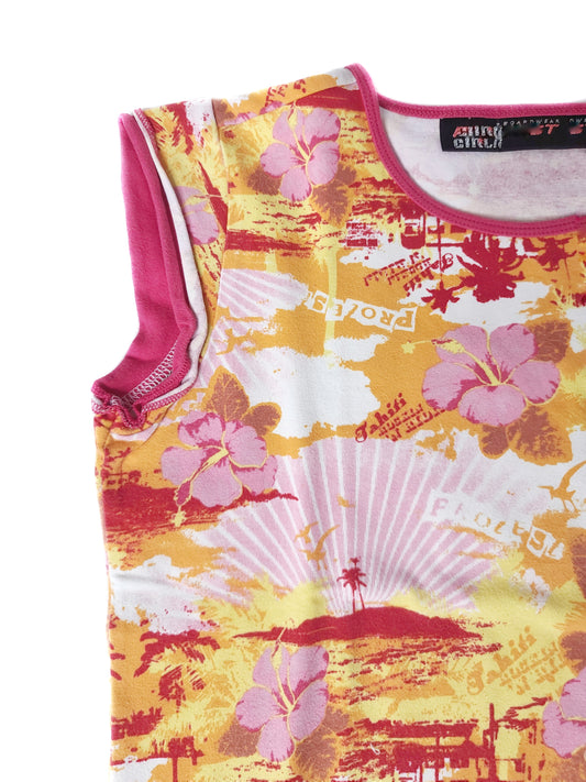 Colorful y2k graphic top