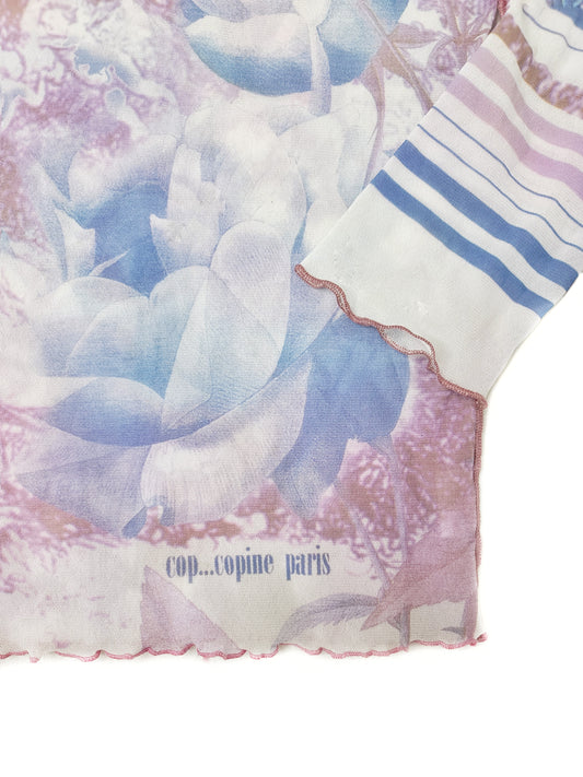 Top mesh y2k cop girlfriend