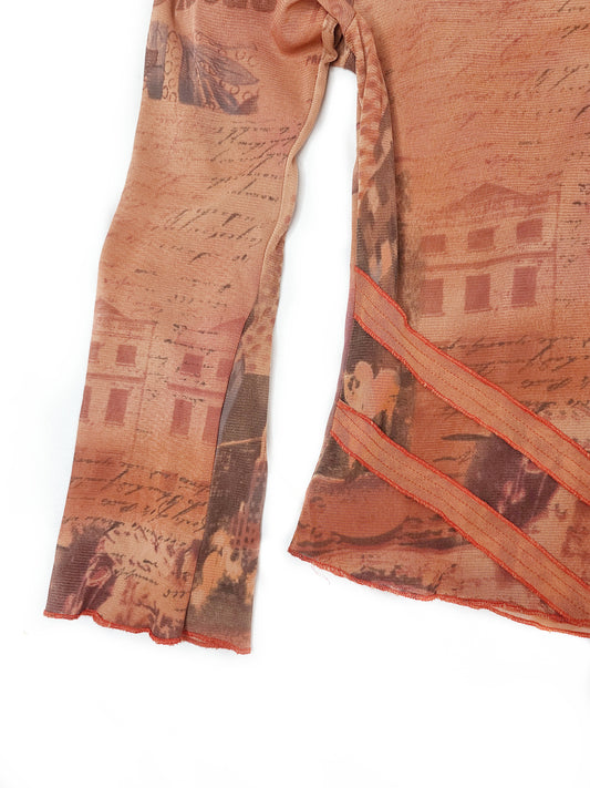 Mesh top bohem cybery2k