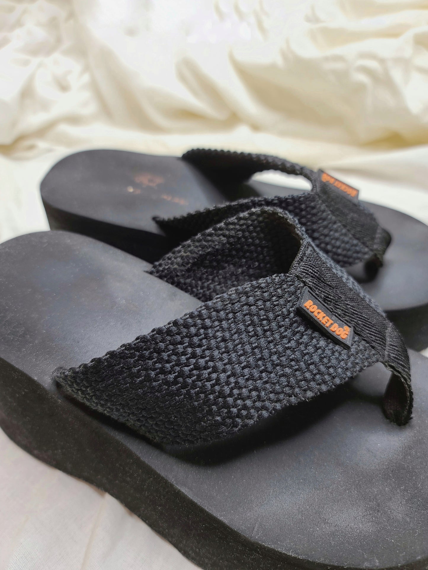 Black 90s platform sandals