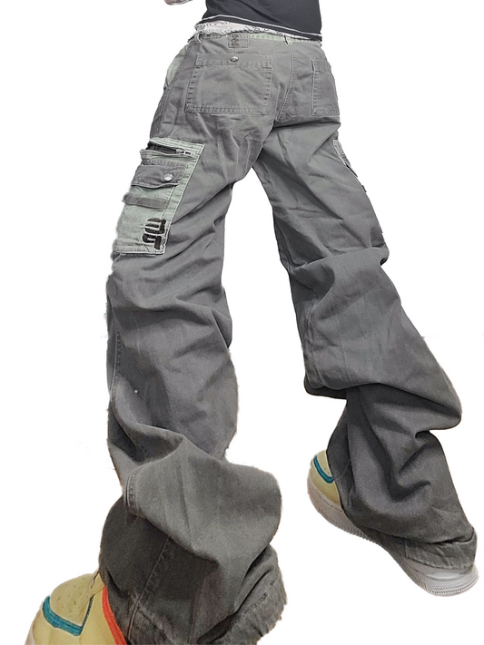 Baggy cargo kaki multipoches - zimfriperie