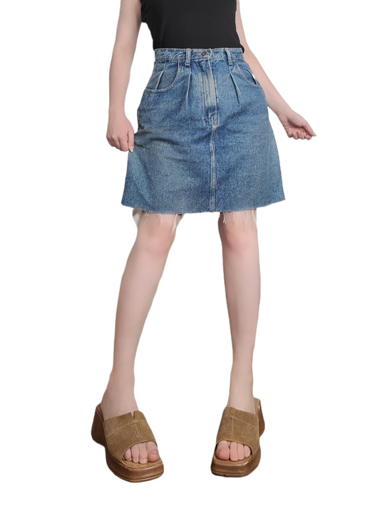 Vintage high waisted denim skirt