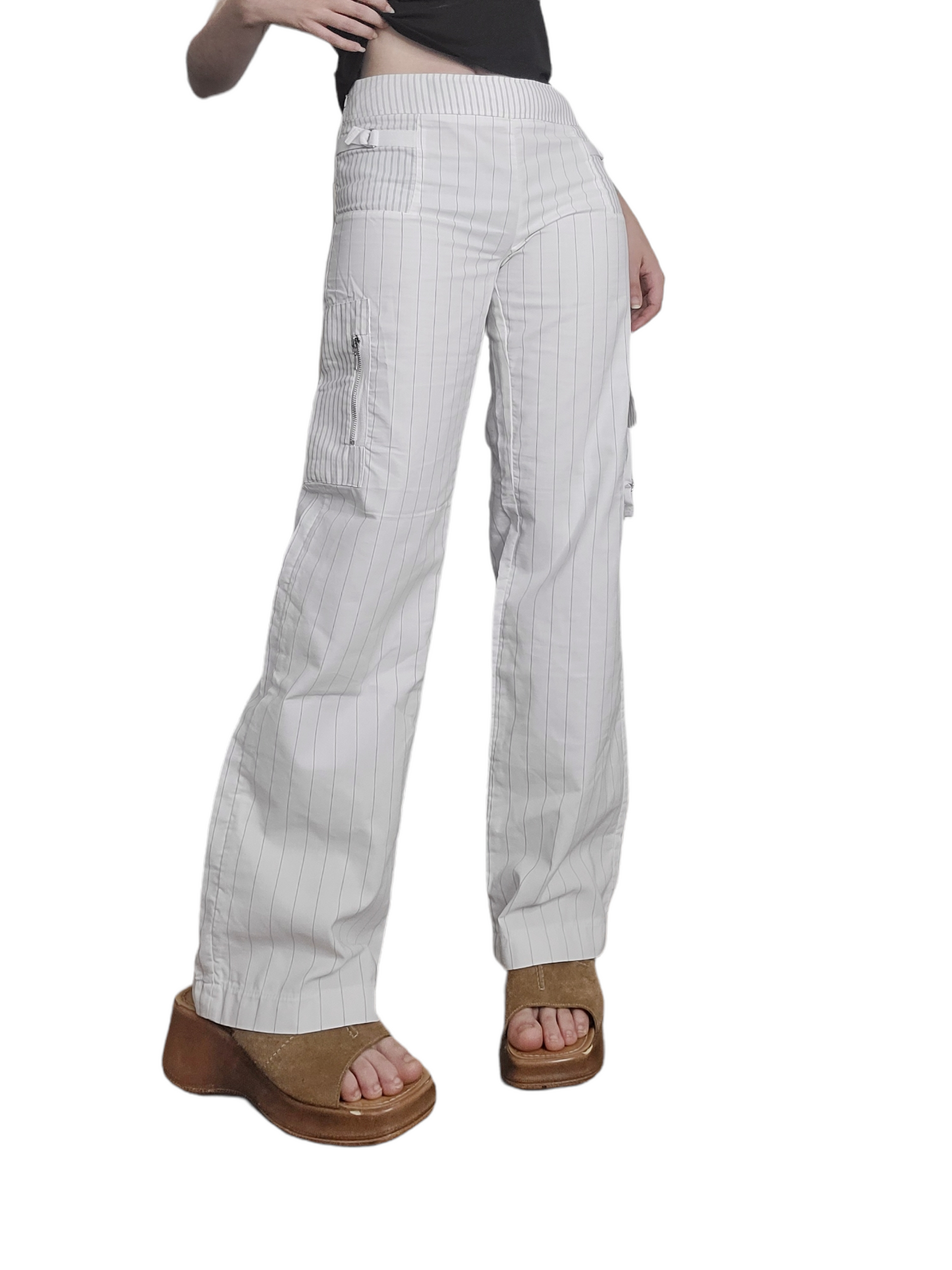 Cargo y2k techwear white