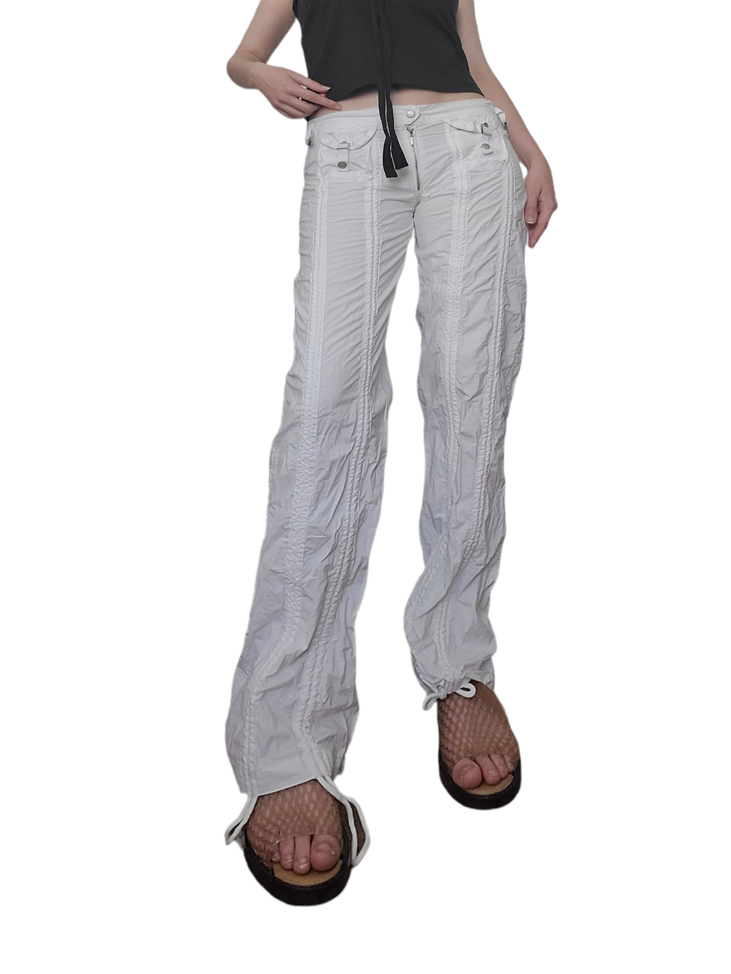 Cargo techwear y2k white