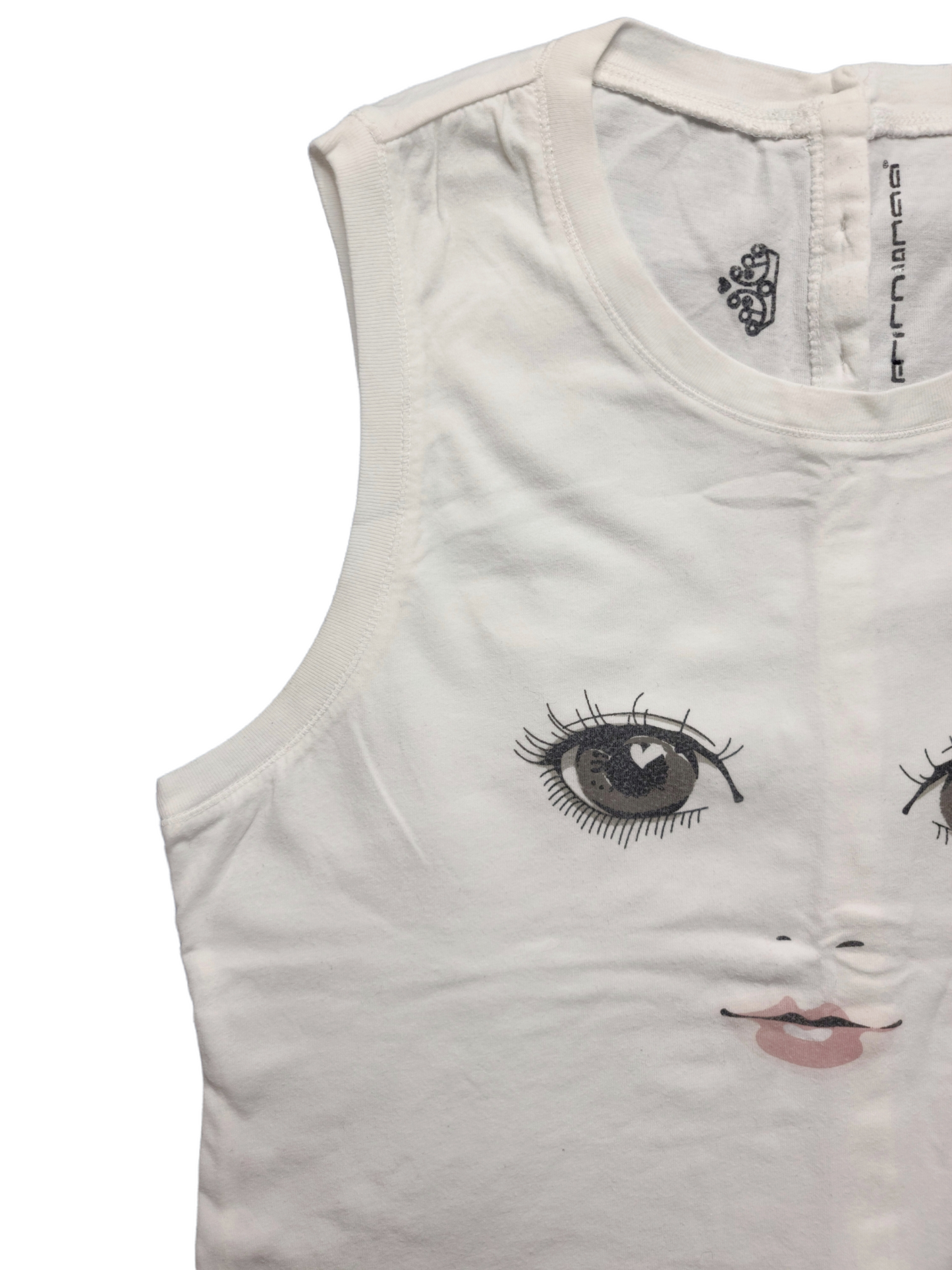 Top cybery2k manga face print