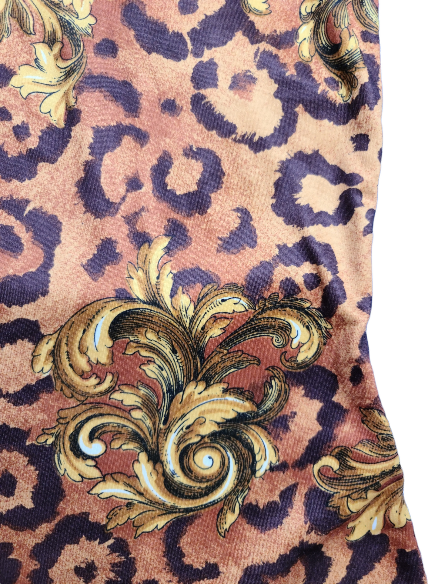 Y2k leopard stretch top