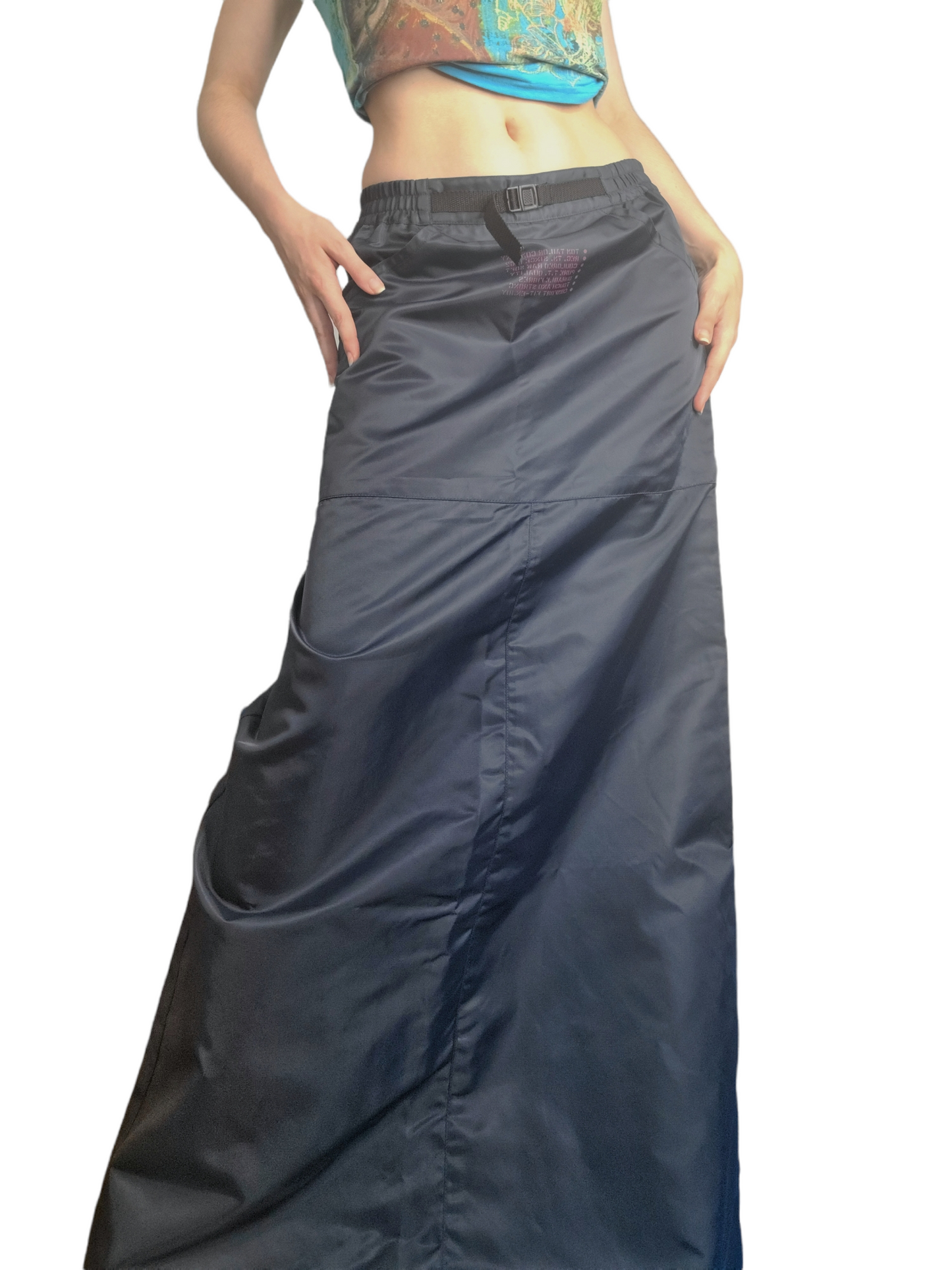 Long parachute gorpcore skirt