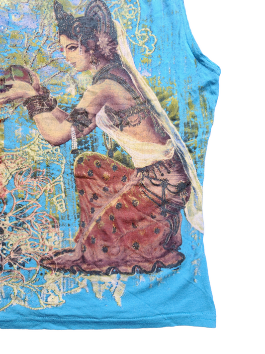 Cybercore printed tank top