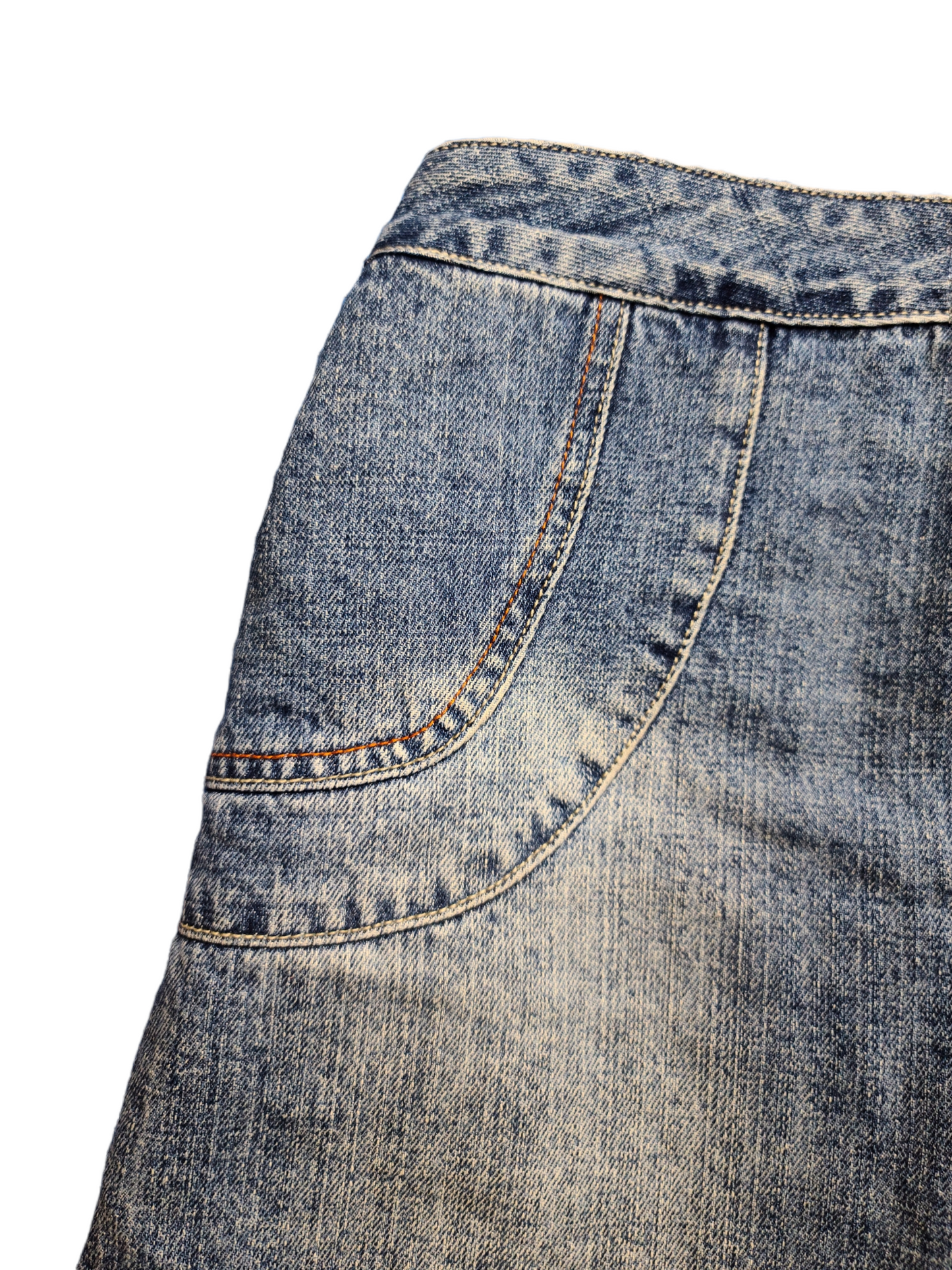 Y2k denim mini skirt