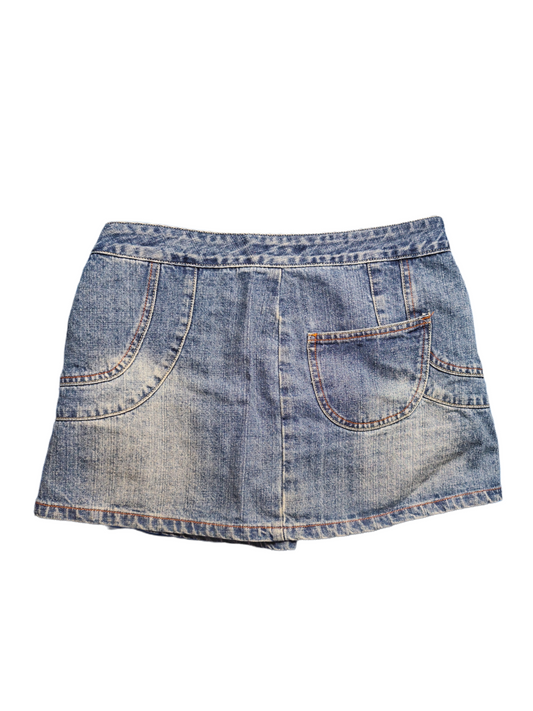 Y2k denim mini skirt