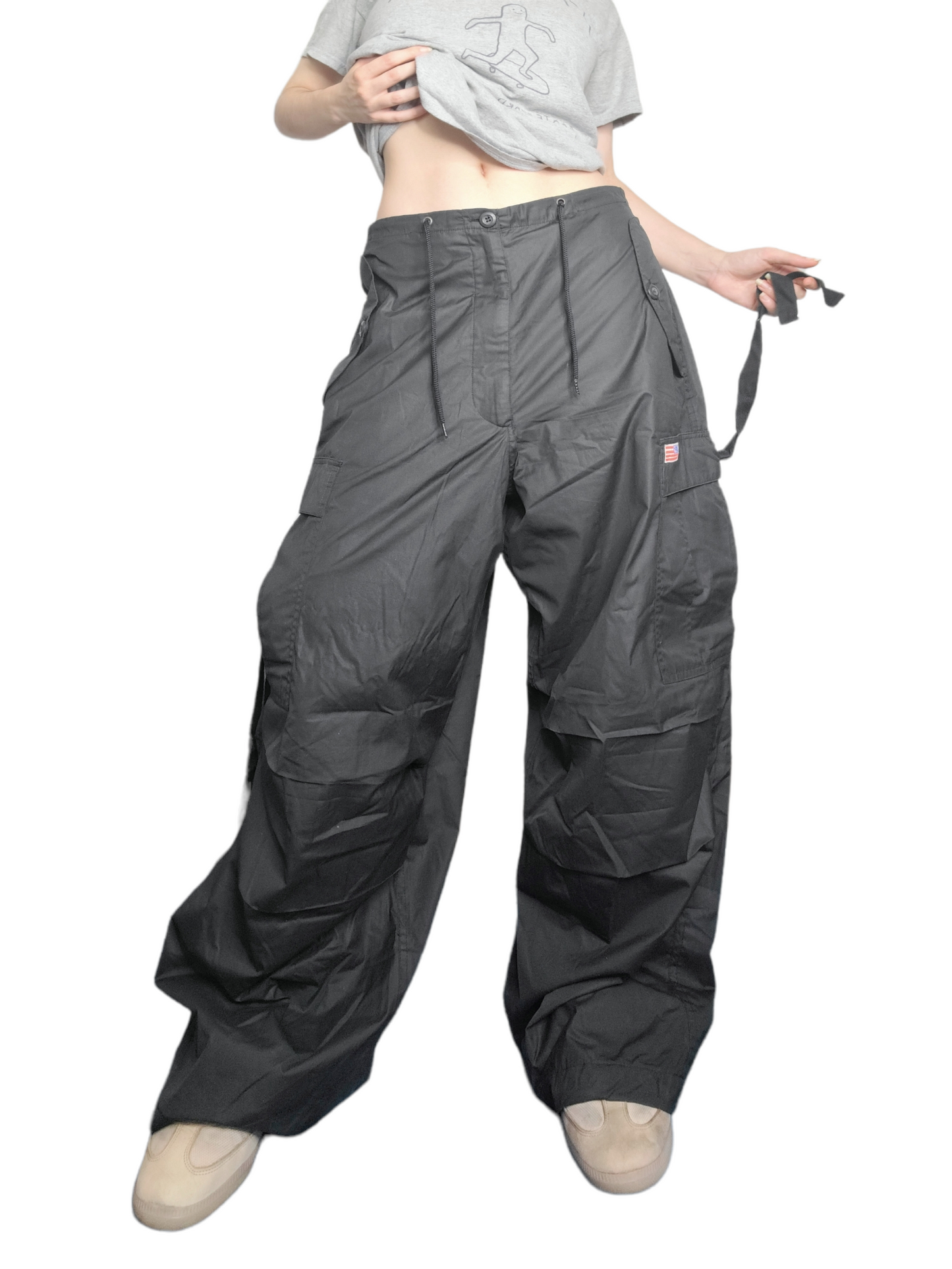 Vintage black parachute cargo