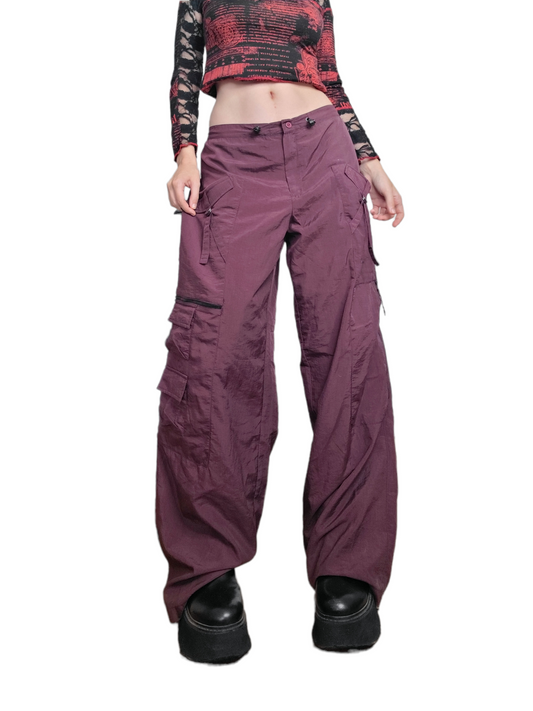 Cargo baggy parachute mauve