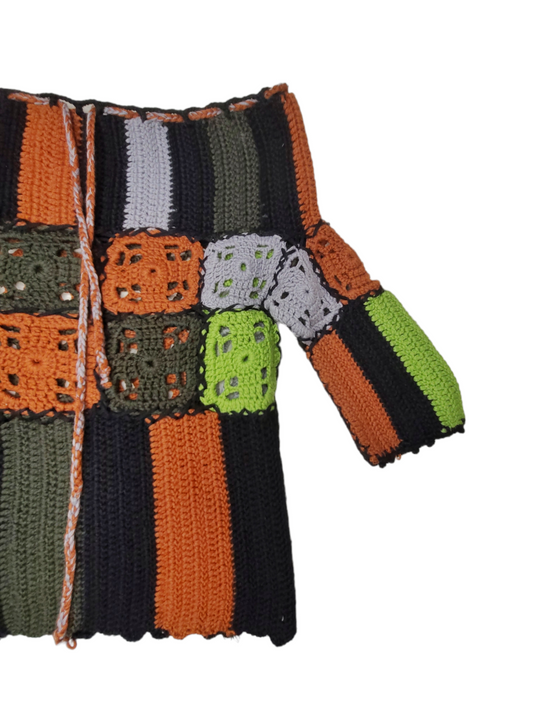 Granny squares bohemian crochet top