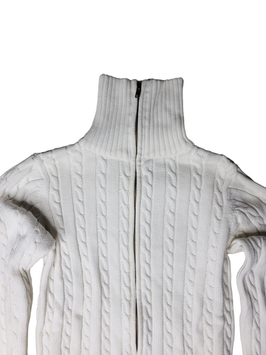 White 90s ribbed vest