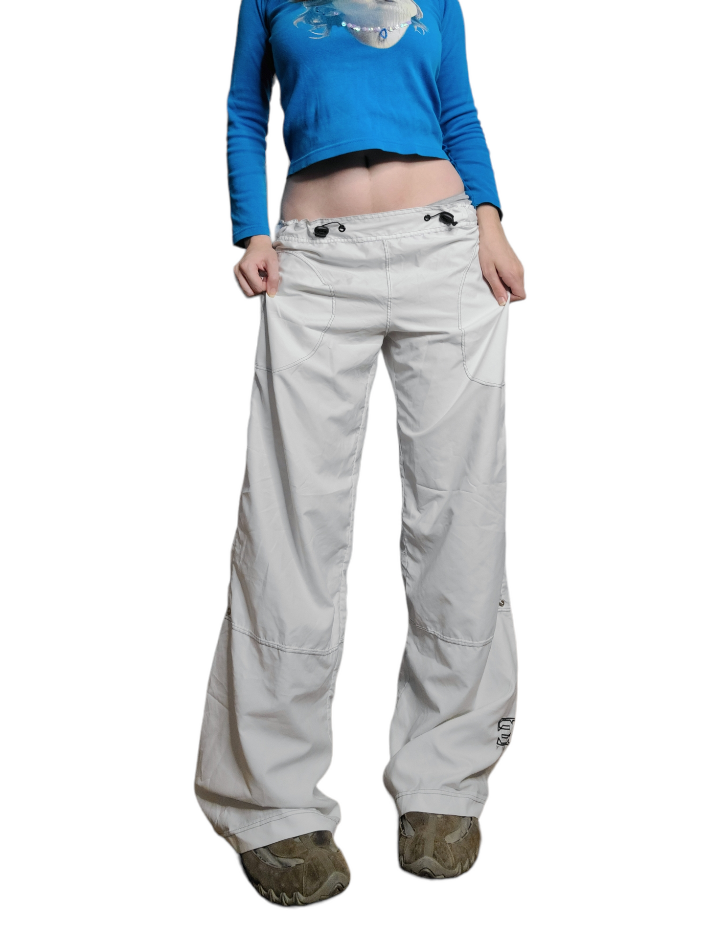 White cargo parachute