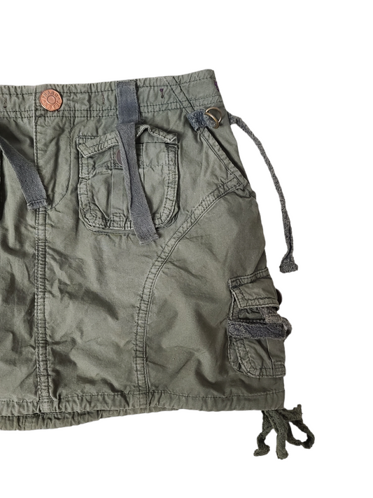 Mini jupe cargo kaki