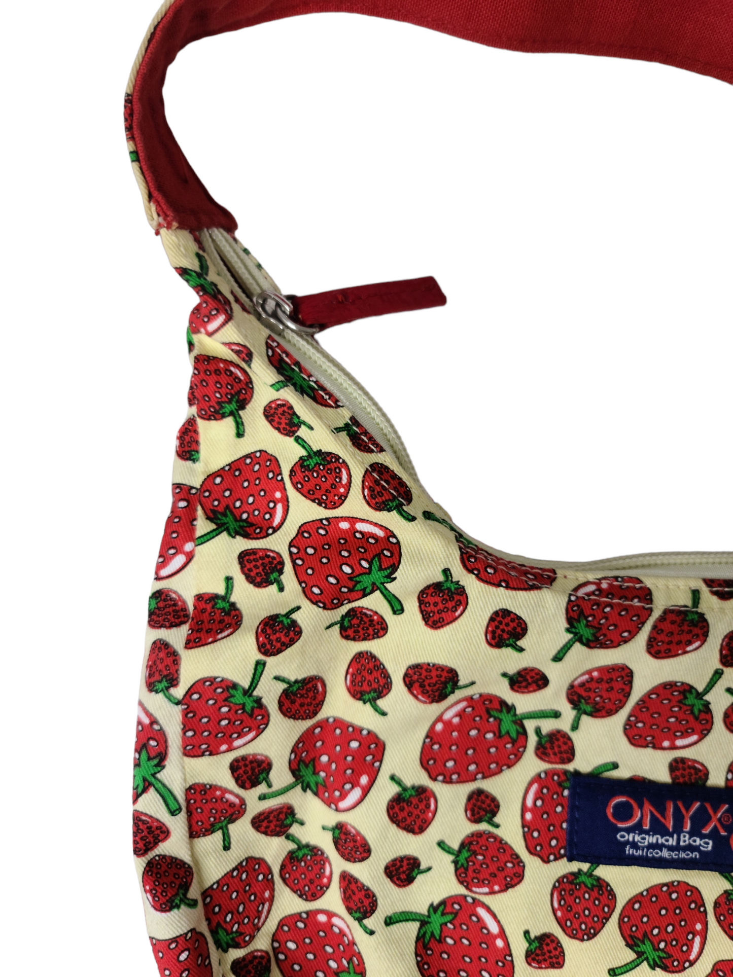 90s strawberry baguette mini bag