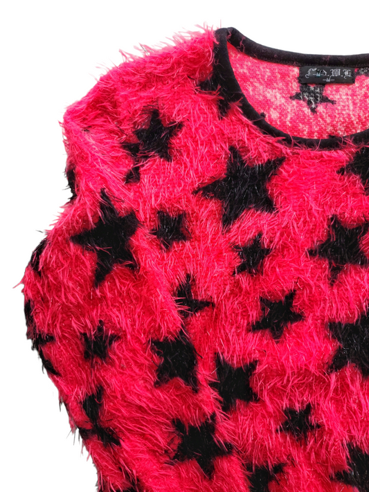 Funky star fluffy sweater