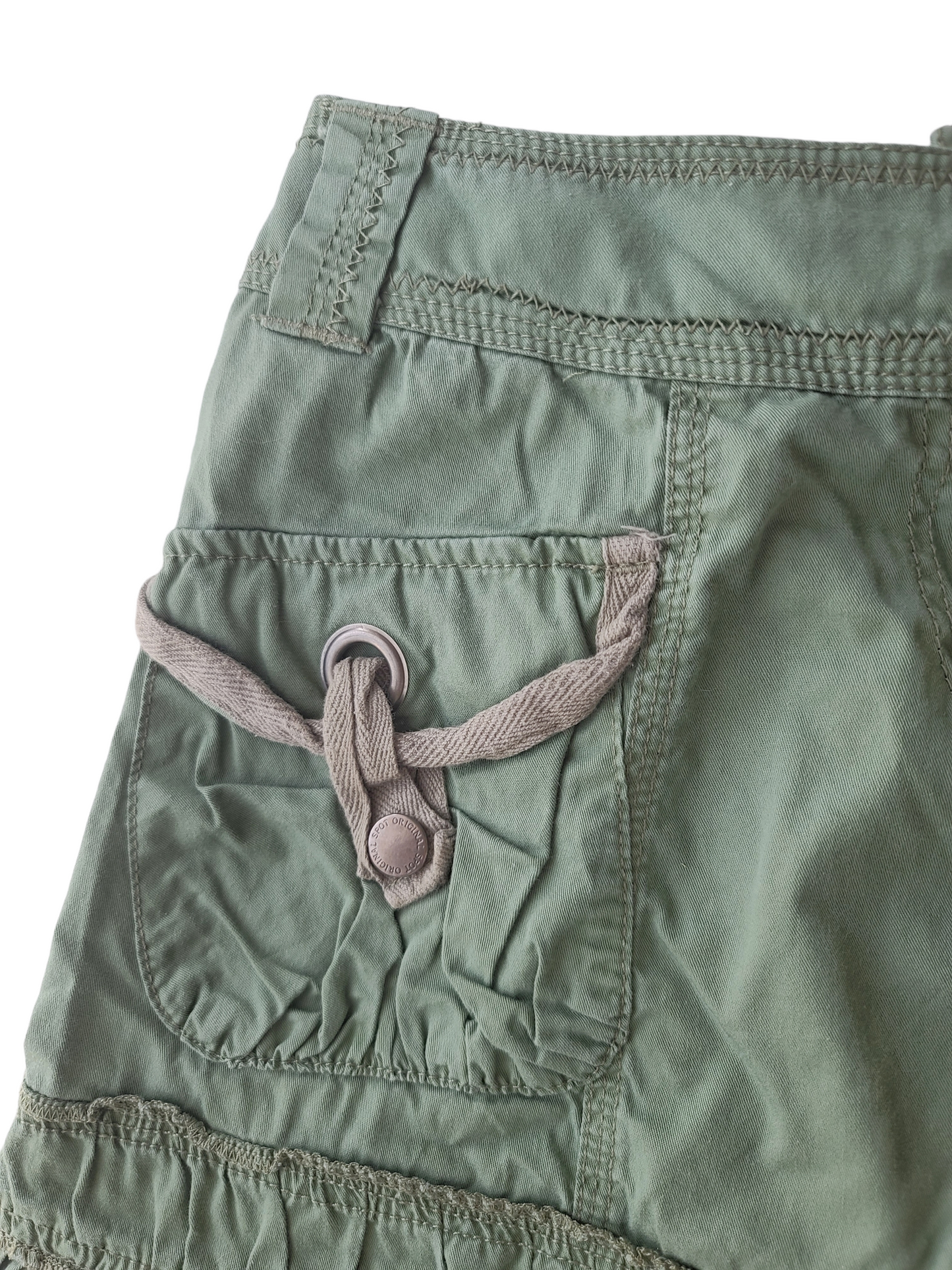 Mini jupe grunge kaki cargo