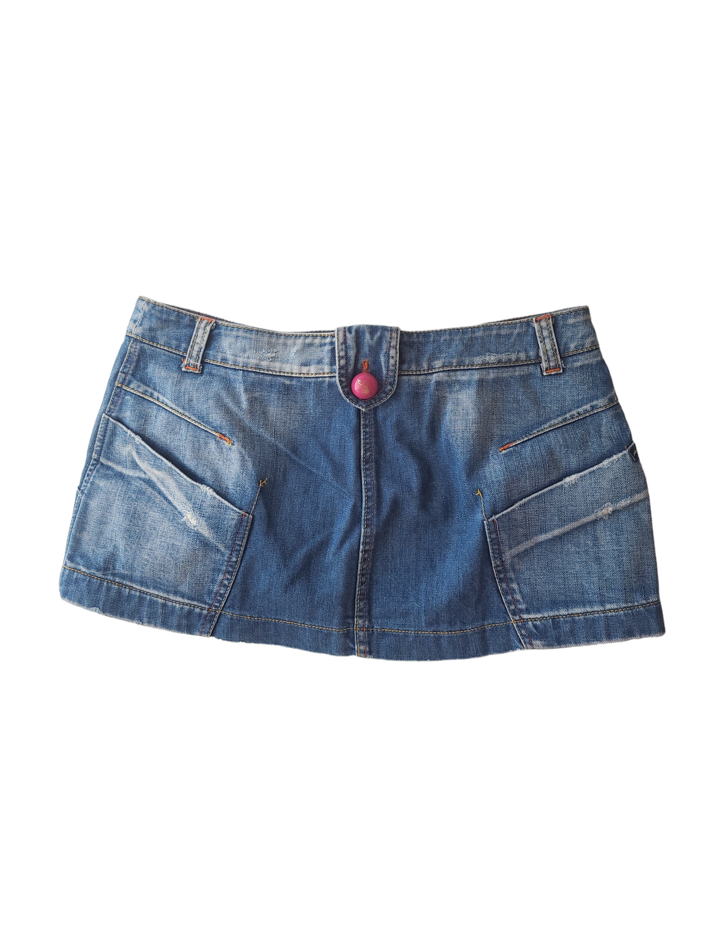 Asymmetrical harajuku jean mini skirt