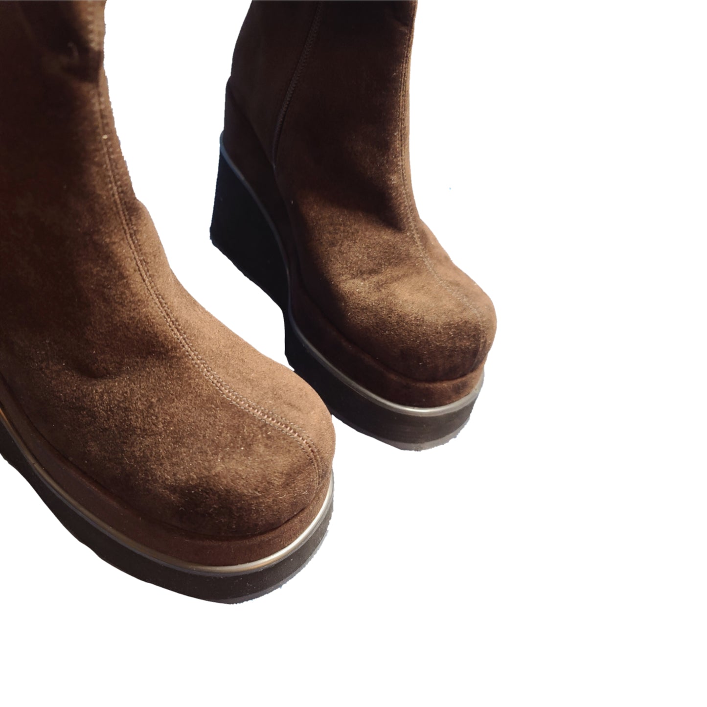 Boots vintage plateformes fourrure - zimfriperie