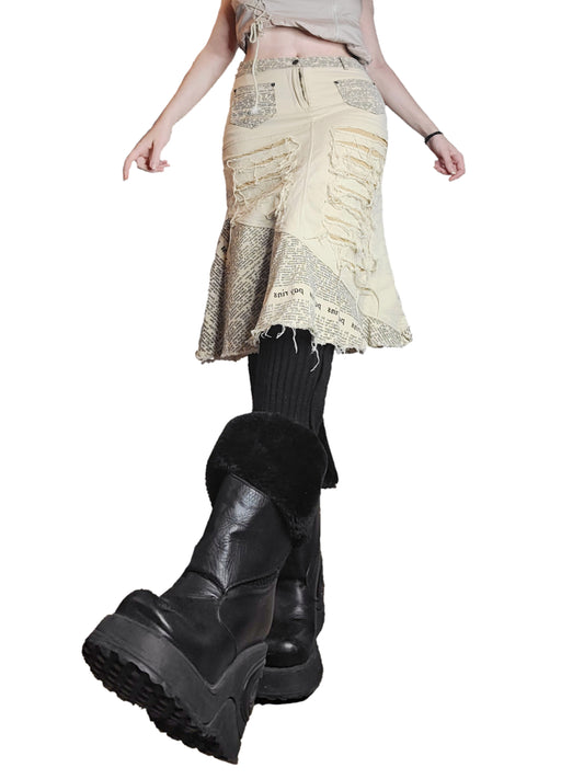 Jupe vintage cyberpunk destroy - zimfriperie