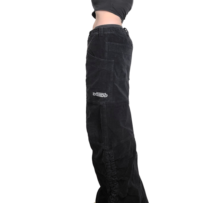 Cargo velours noir hiphop - zimfriperie