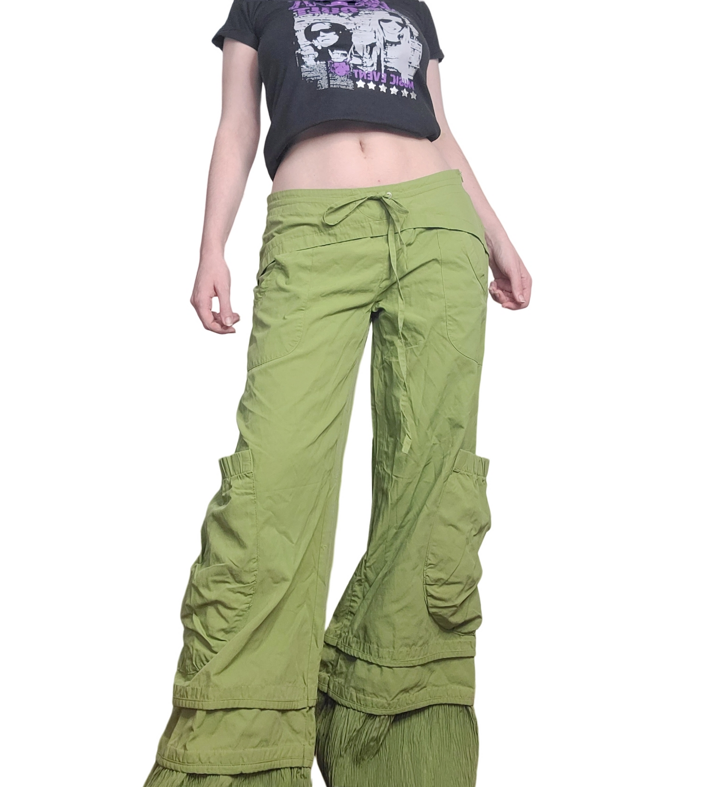 Green harajuku parachute cargo