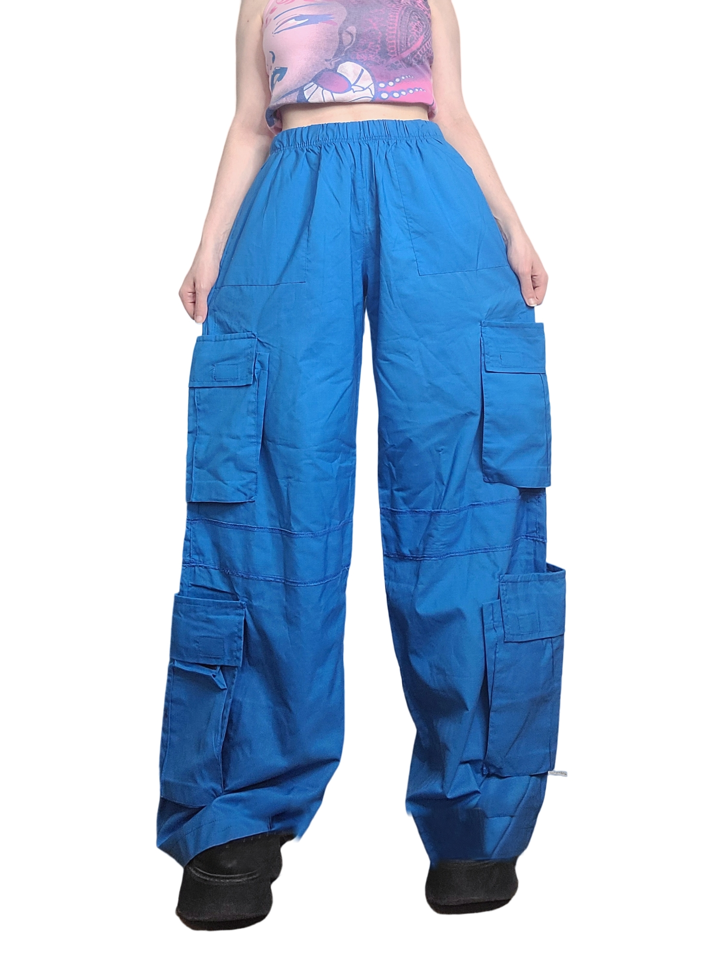 Blue gorpcore oversized cargo