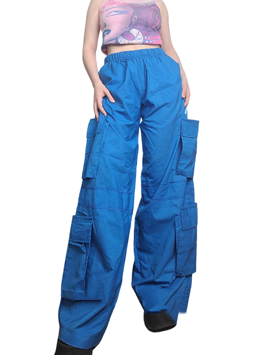 Blue gorpcore oversized cargo