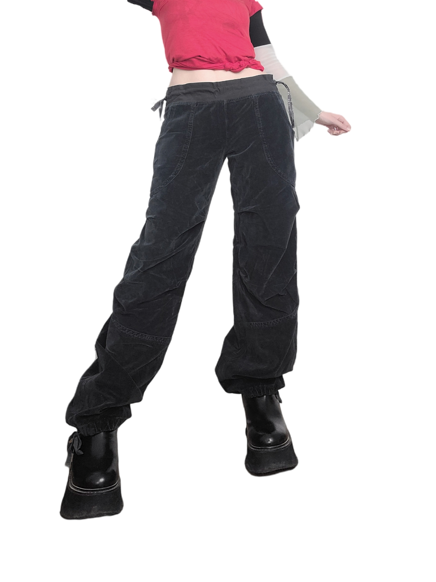 Pantalon oversize en velours