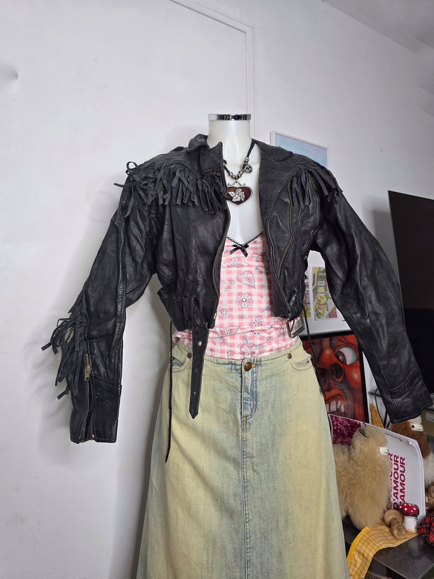 Y2k vintage cowgirl fringes jacket