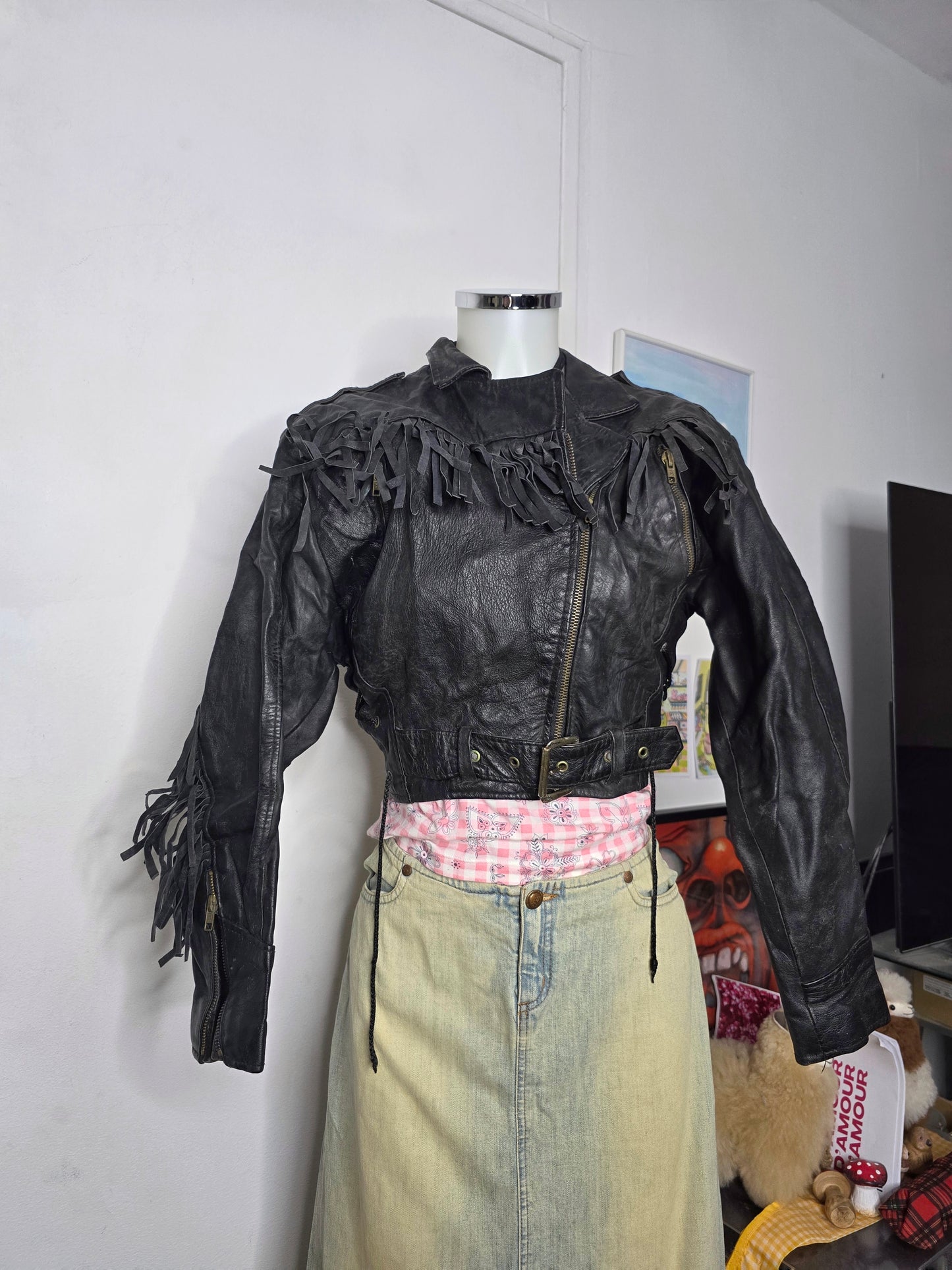 Y2k vintage cowgirl fringes jacket