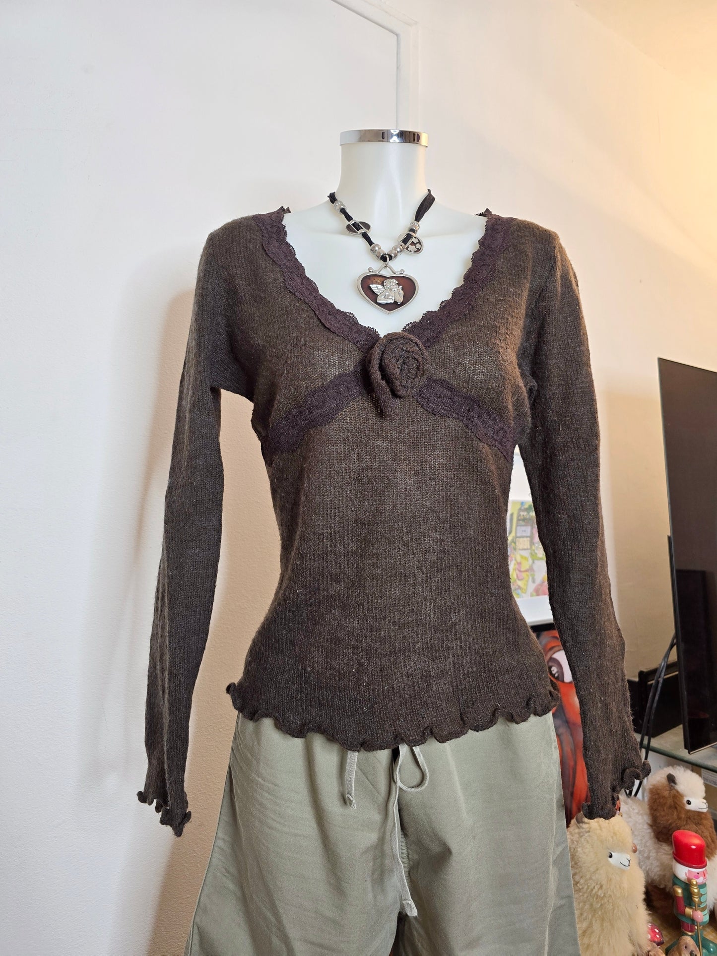 90s vintage coquette downtown sweater