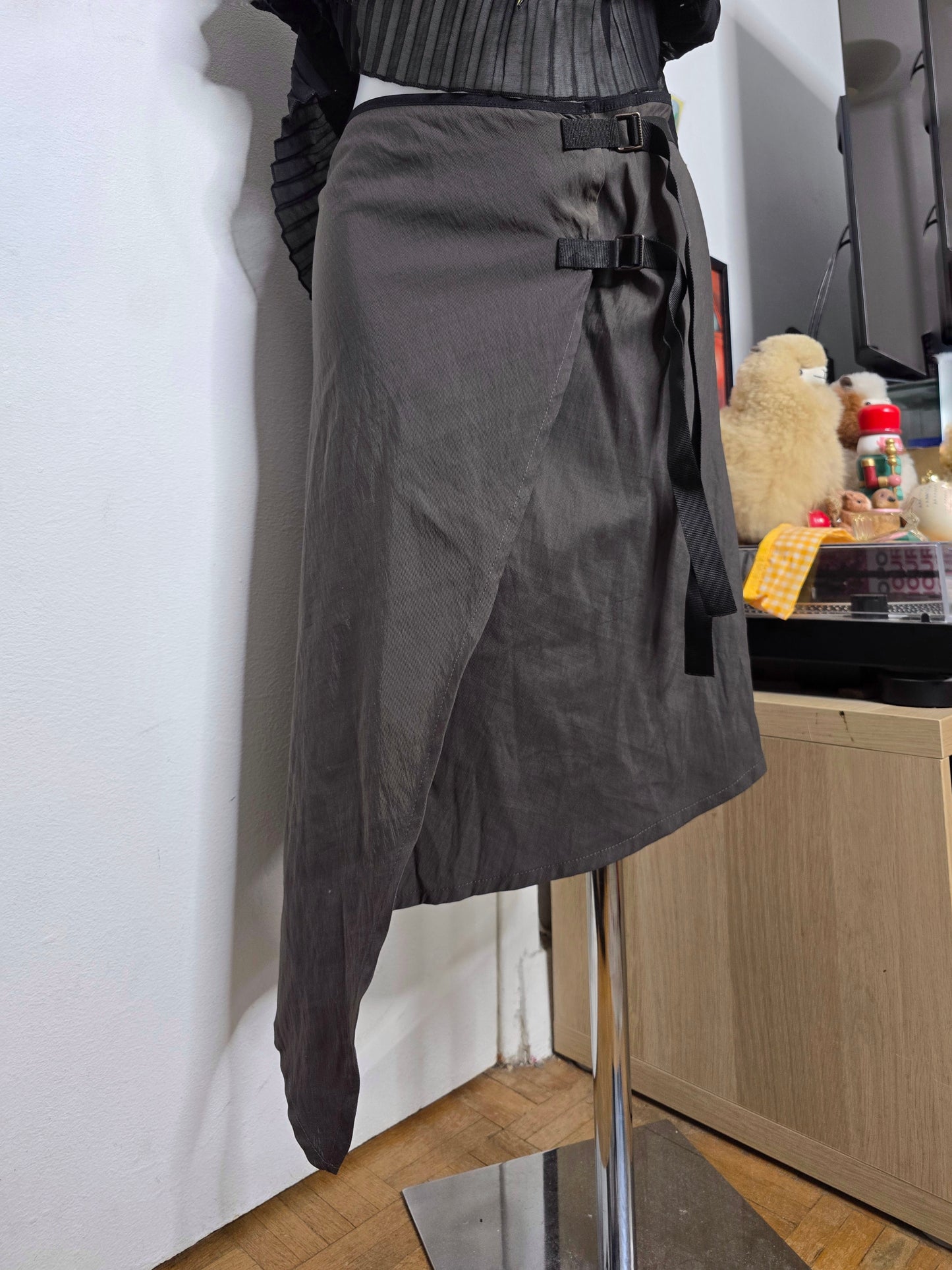 Y2k vintage cop girlfriend archive asymmetric skirt