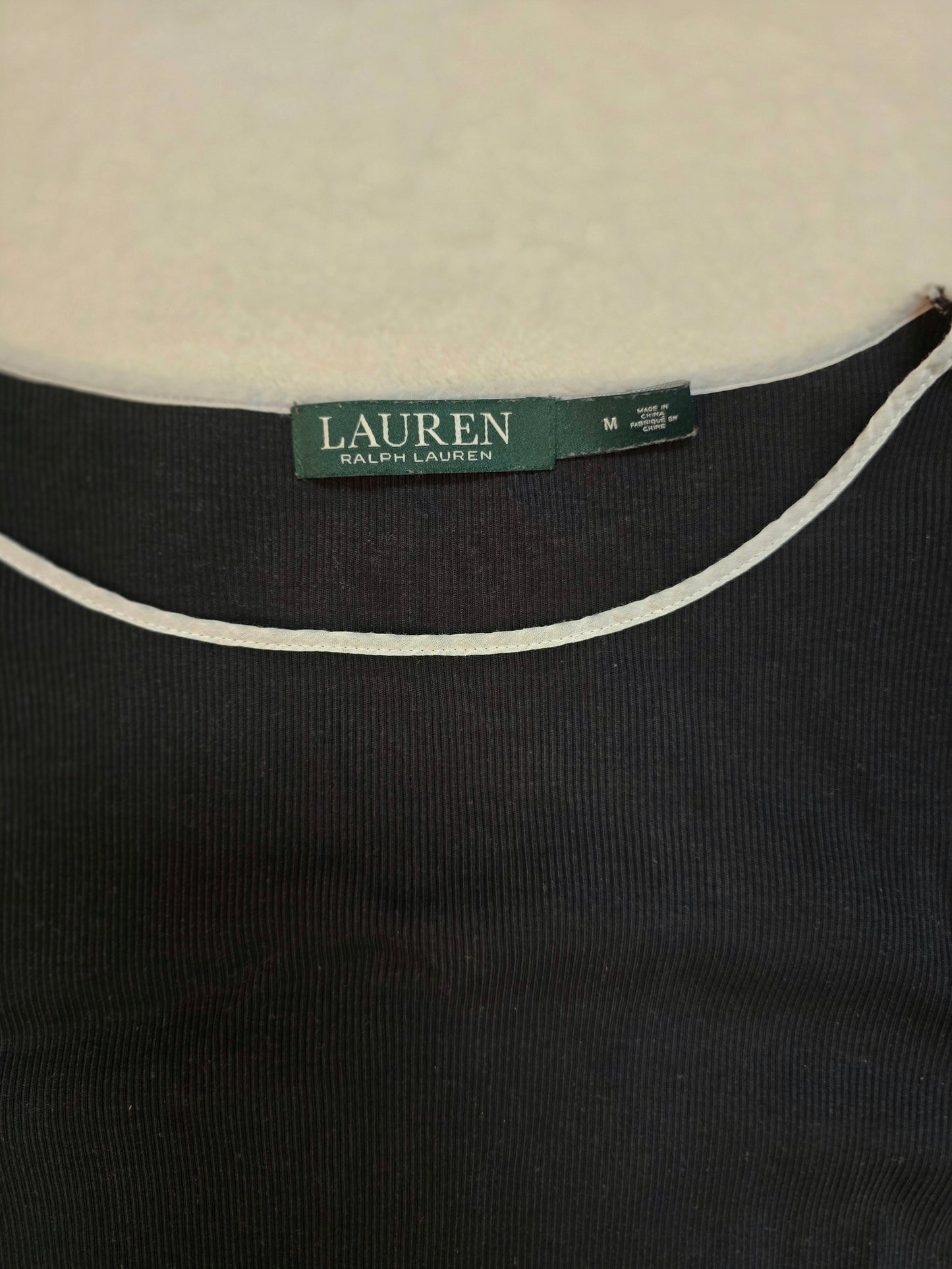 Y2k vintage Ralph Lauren flirty old money ribbed top