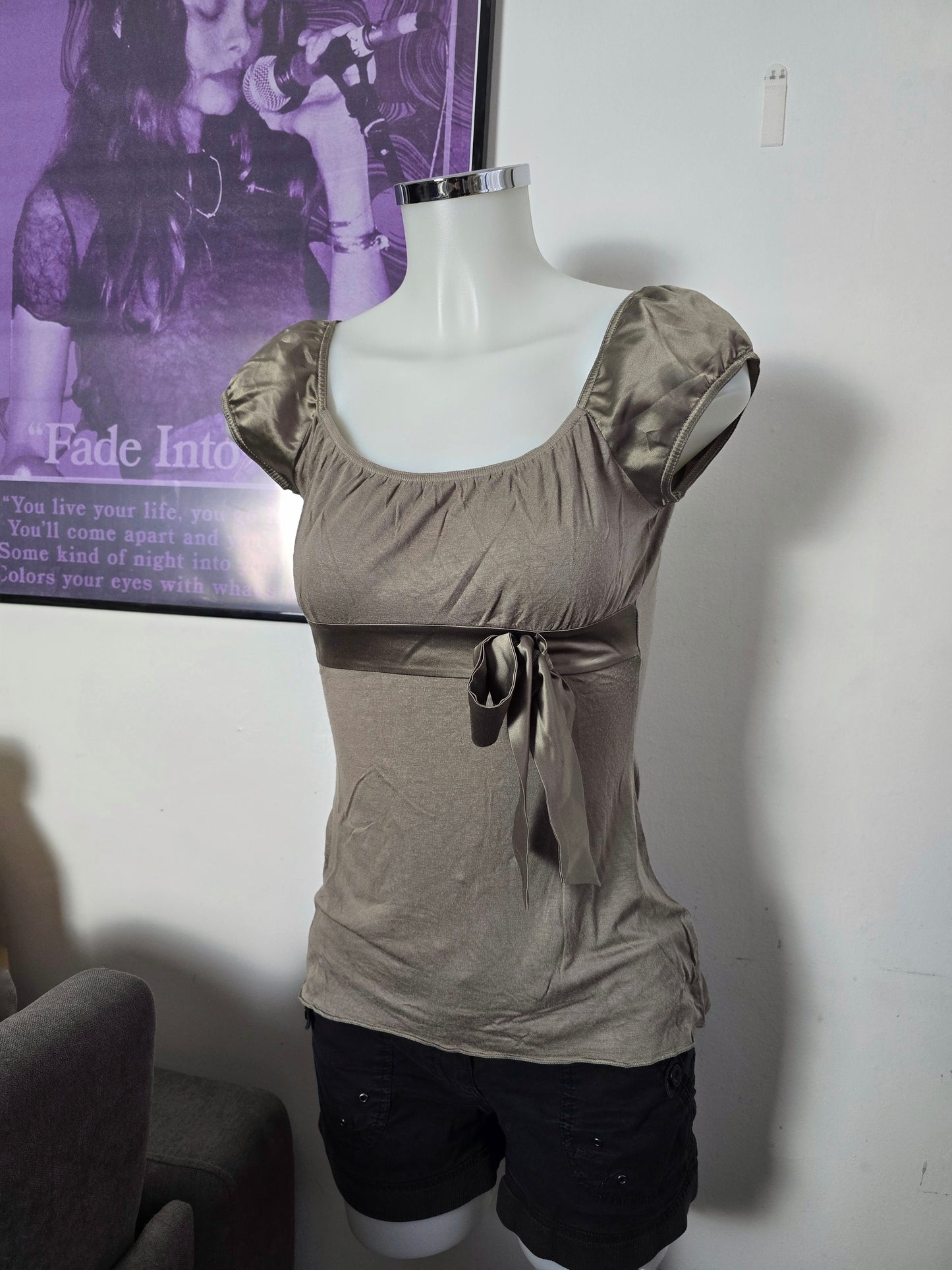 00s vintage dark coquette babydoll top