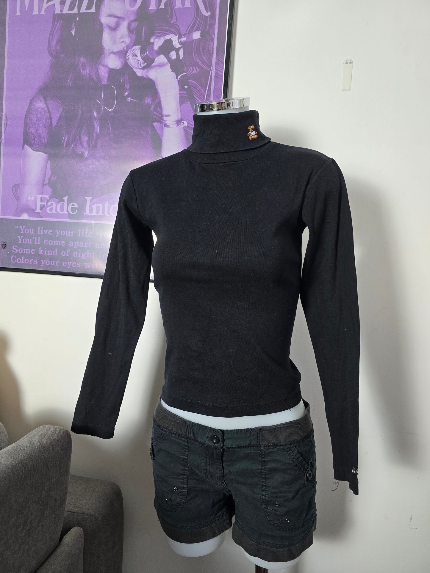 00s vintage basic fitted turtleneck top