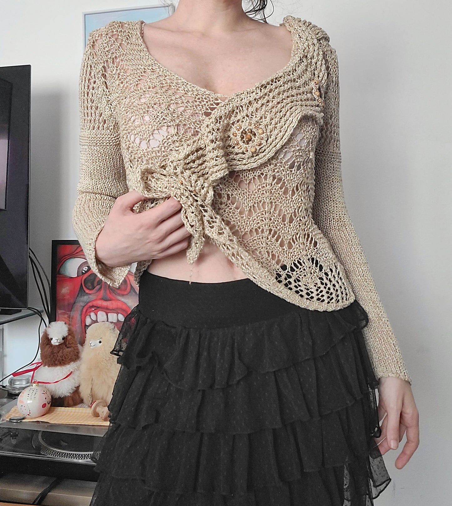 Y2k fairy bohemian crochet top