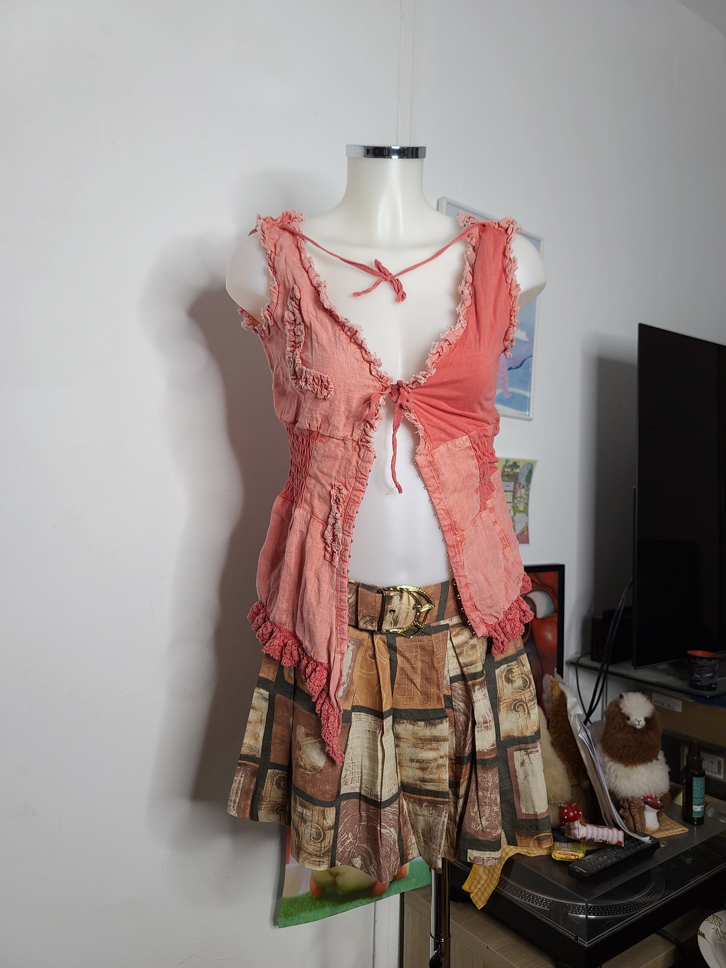 Y2k vintage fairy asymetric top