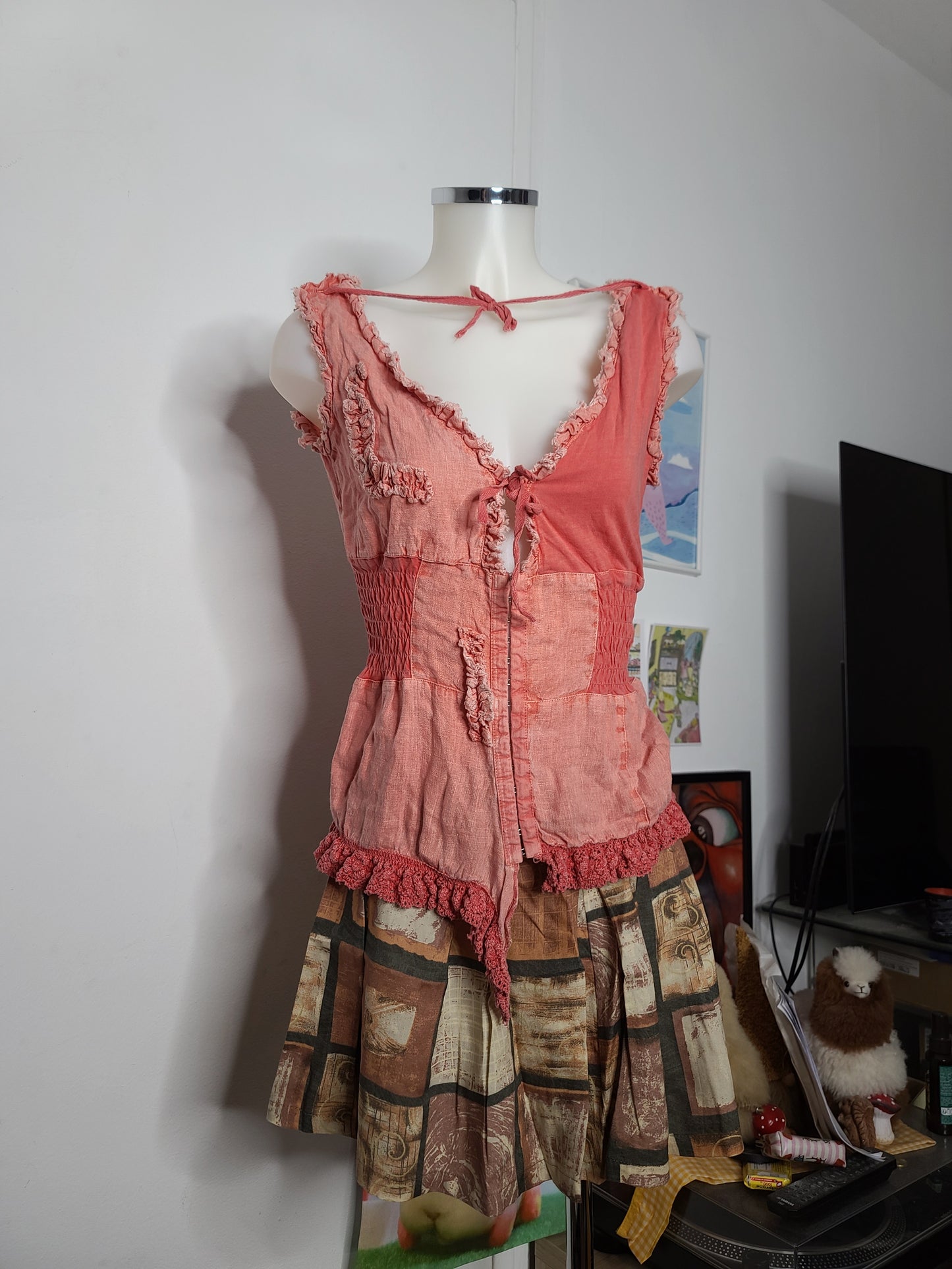 Y2k vintage fairy asymmetric top