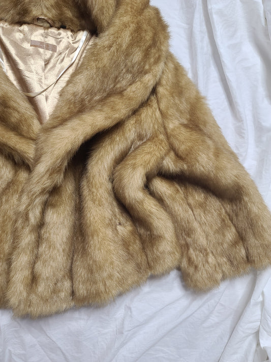 Y2k vintage fake fur coquette coat