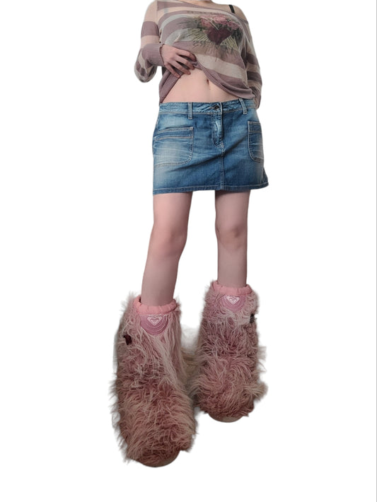 Y2k vintage mini skirt denim mcbling