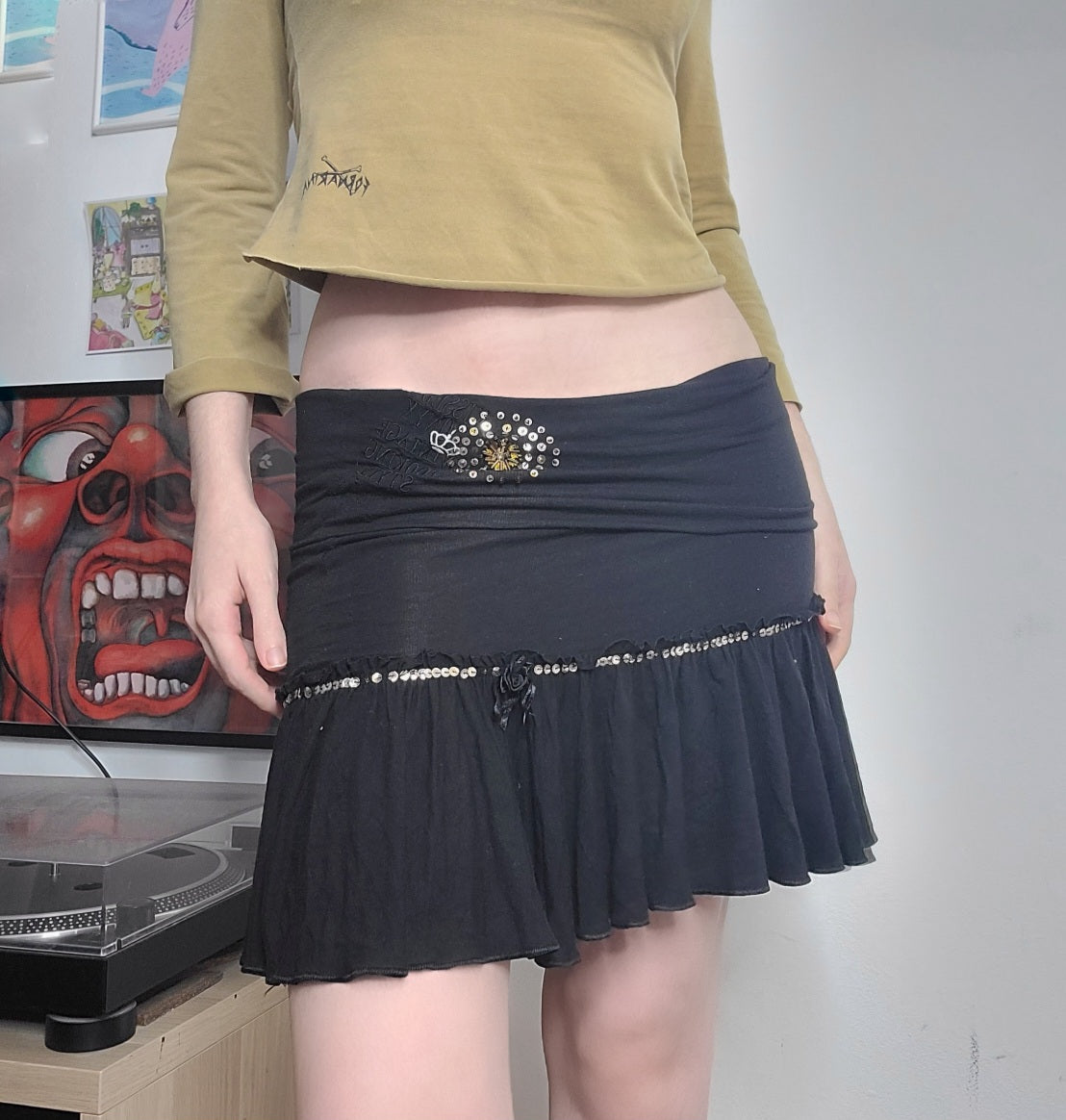 Mcbling y2k strass mini skirt fairy vintage 