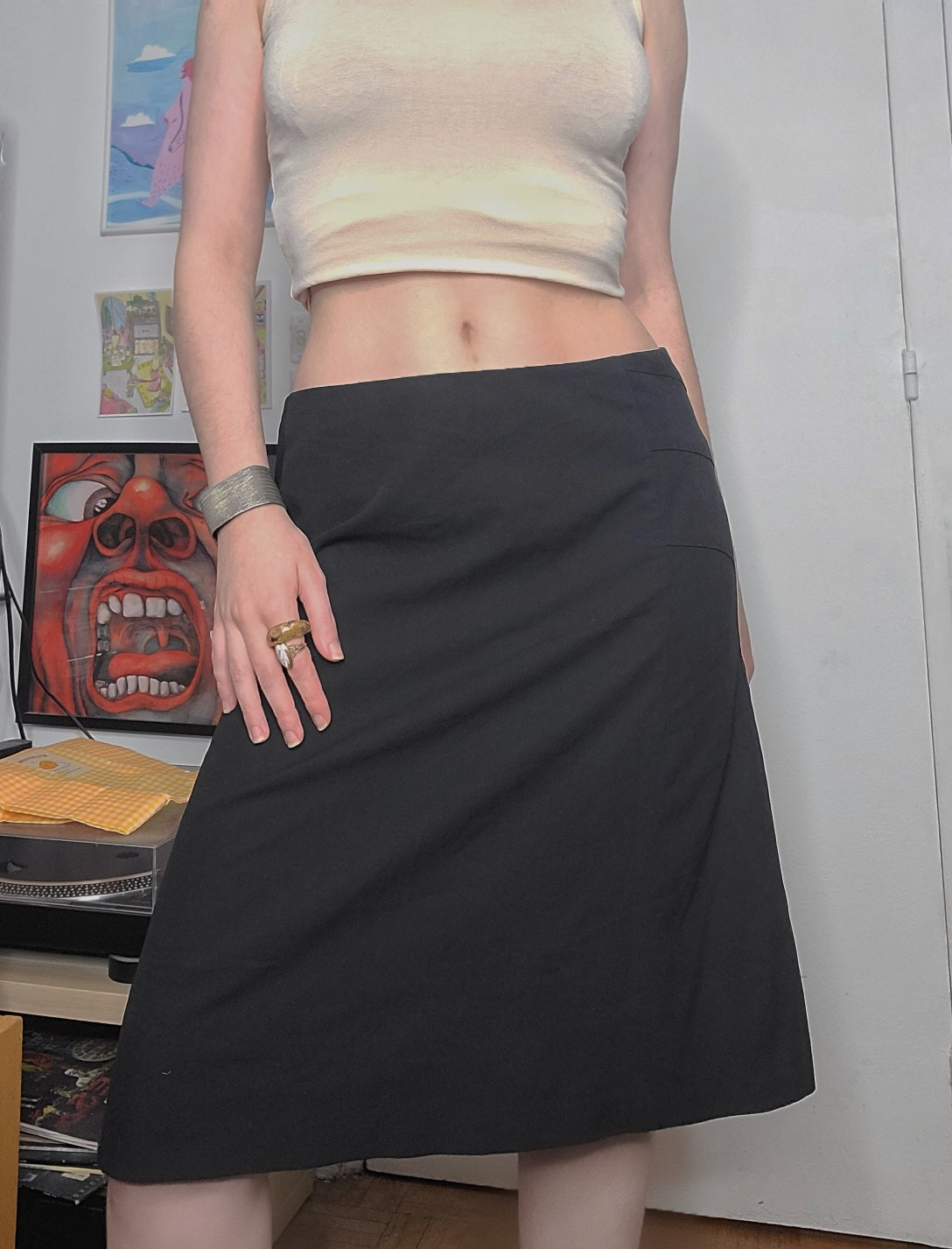 Y2k vintage black skirt