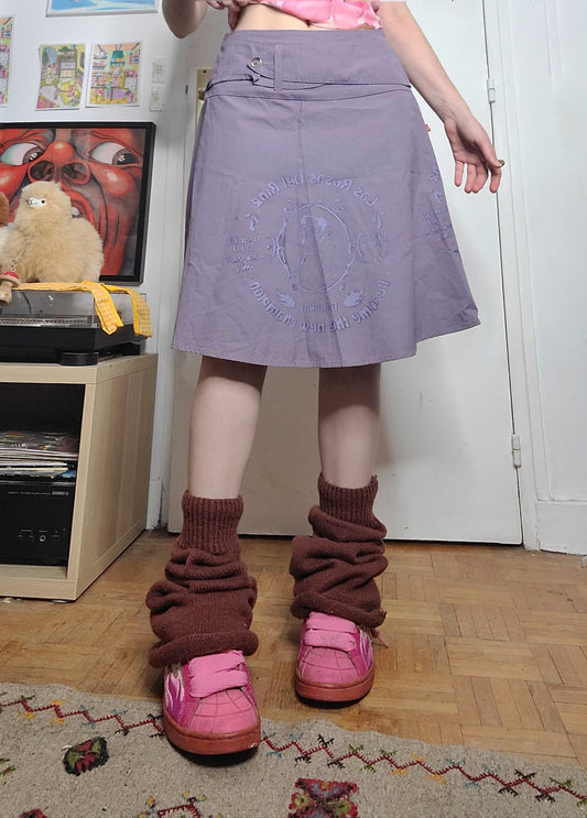 Cybery2k printed harajuku vintage y2k purple skirt