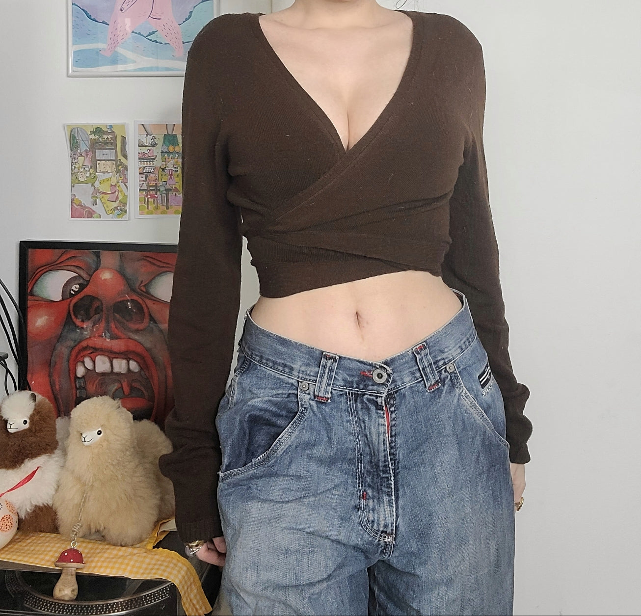 90s wrapover sweater