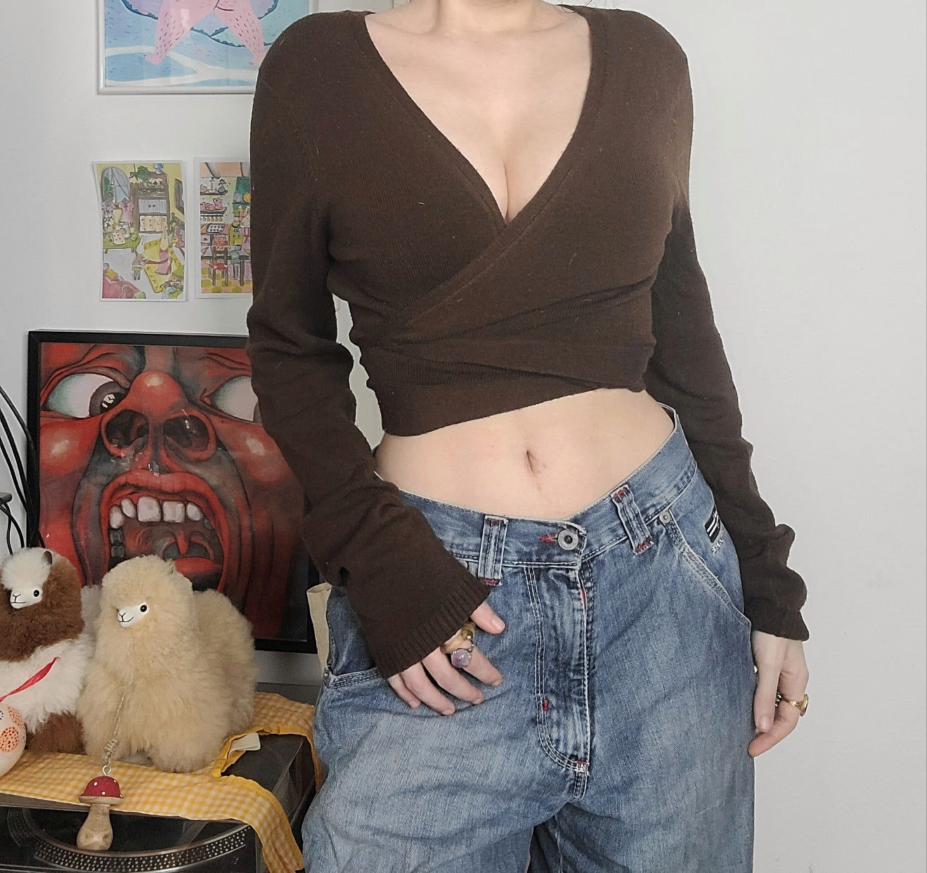 90s wrapover sweater